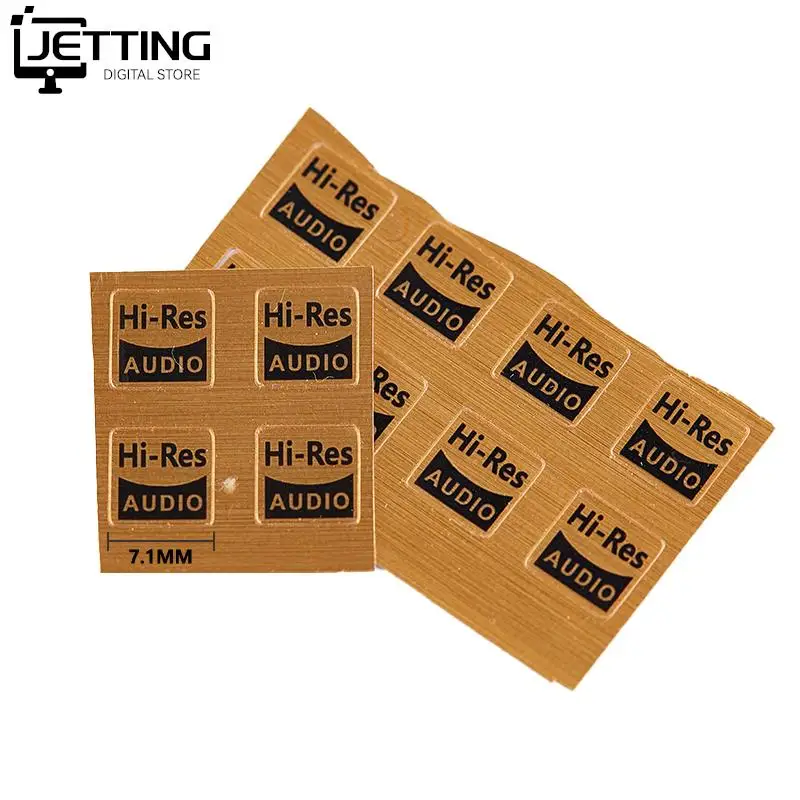 10pcs Hi-Res Audio Adapter Stickers For Walkman/Fiio/Iriver/Cayin MP3 All Hifi Device Audio Earphone Stickers 7.1x7.1mm