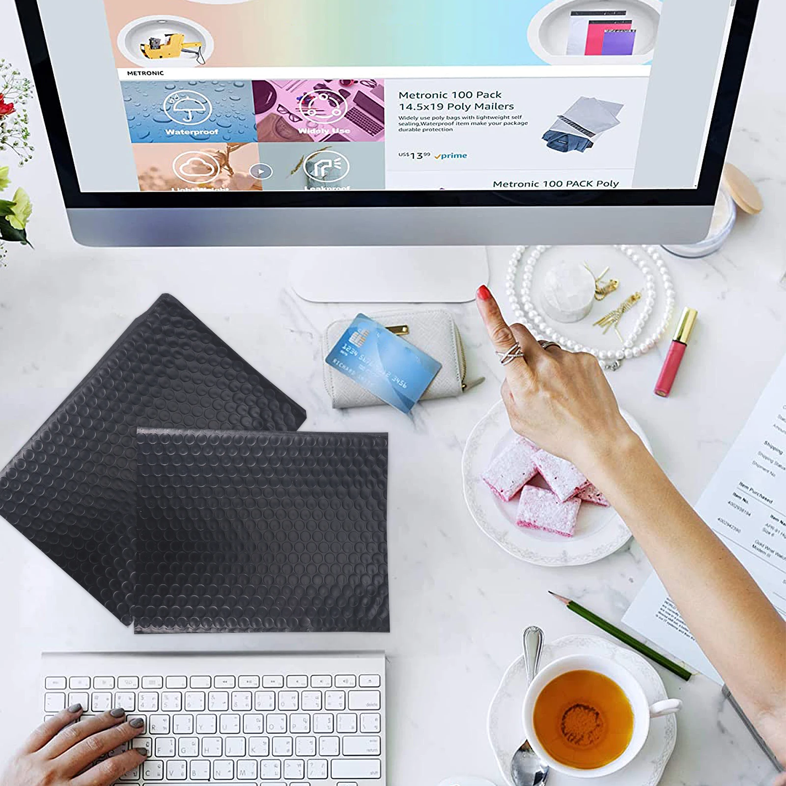 25Pcs Bubble Envelope Bag Waterproof Cushioning Protection Mailing Envelopes Bubble Mailers Padded Envelope Mailing Envelopes