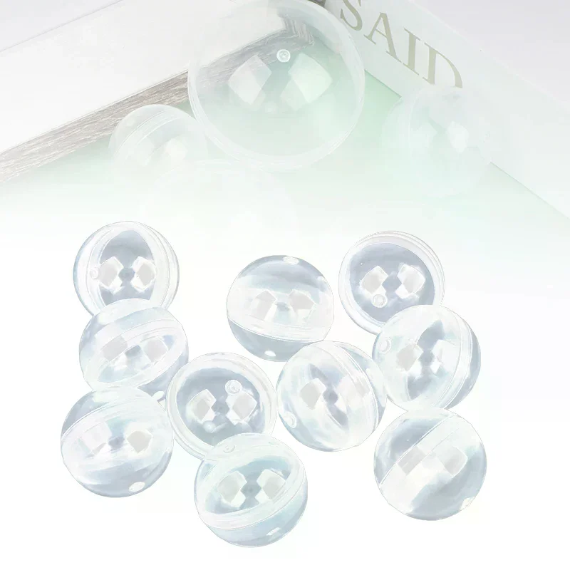 50PCS Clear Can Open Transparency Plastic Capsule Toy Surprise Ball Tiny Container Making Things Model
