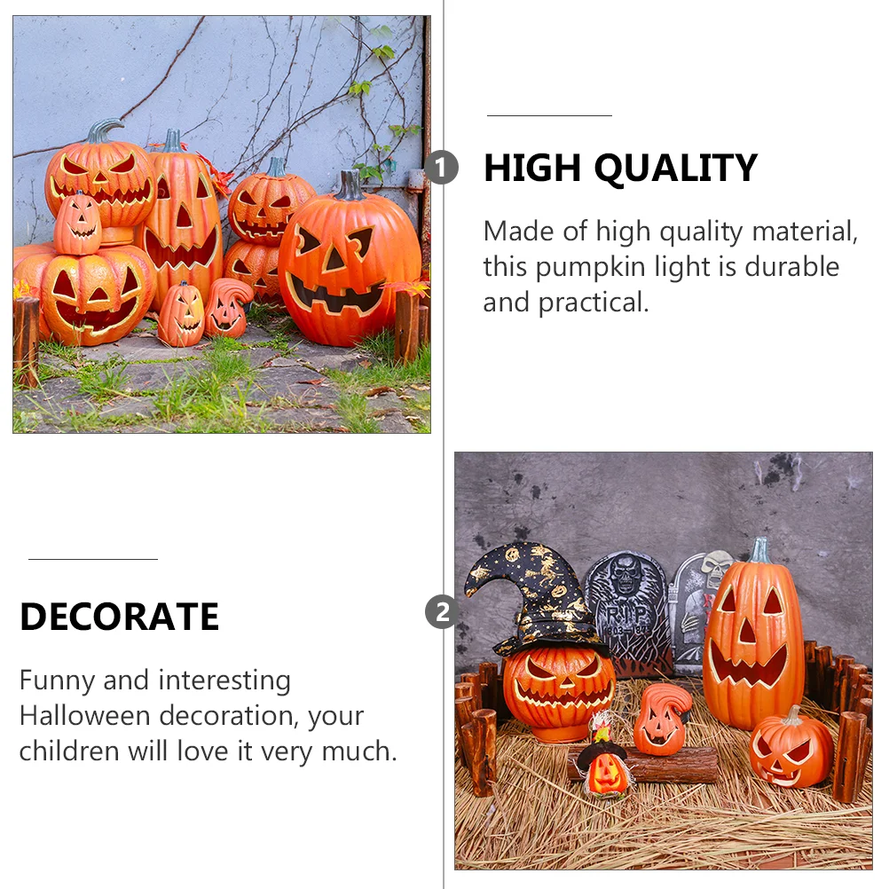 Pumpkin Lantern Ornament Festival Lanterns Halloween Lights Decor Decoration Fun Glowing Luminous