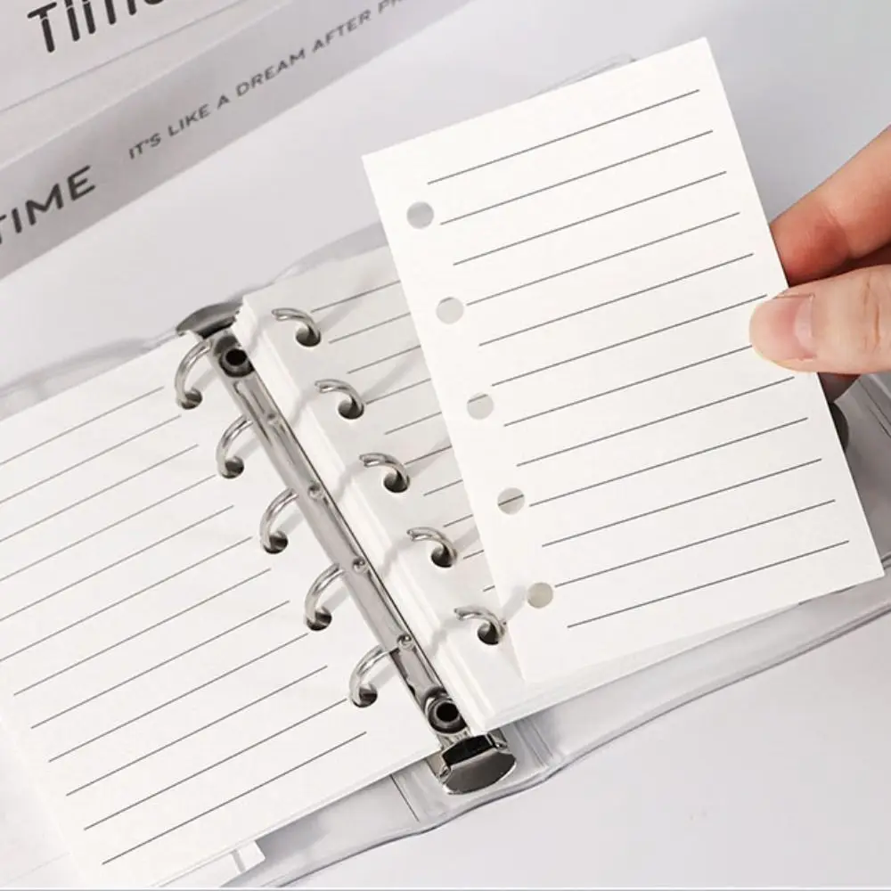 Fashion Transparent M5 binder 5-hole double-buckle Loose leaf notebook PVC Multiple Colors Mini binder Students
