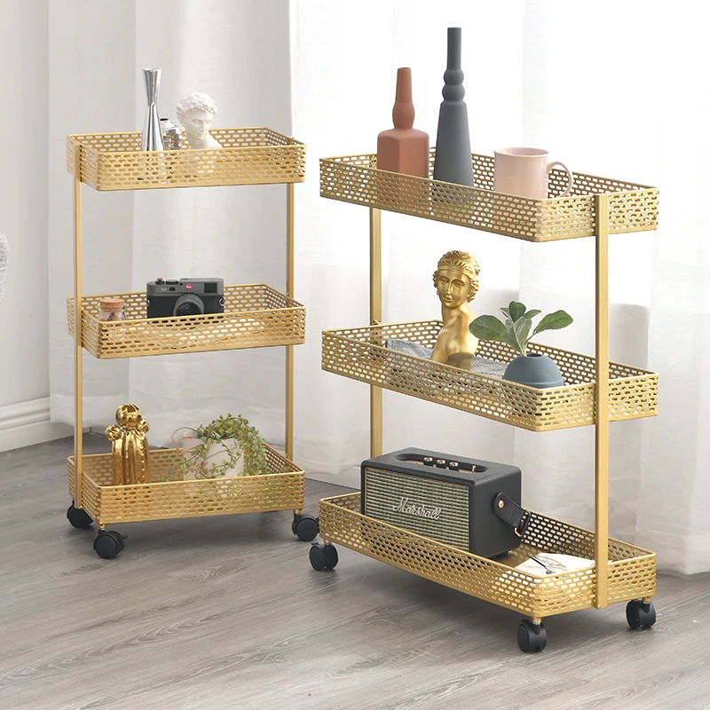 Beauty salon trolley multi-functional storage rack nail pattern embroidery wedding photography shop movable tool cart storage