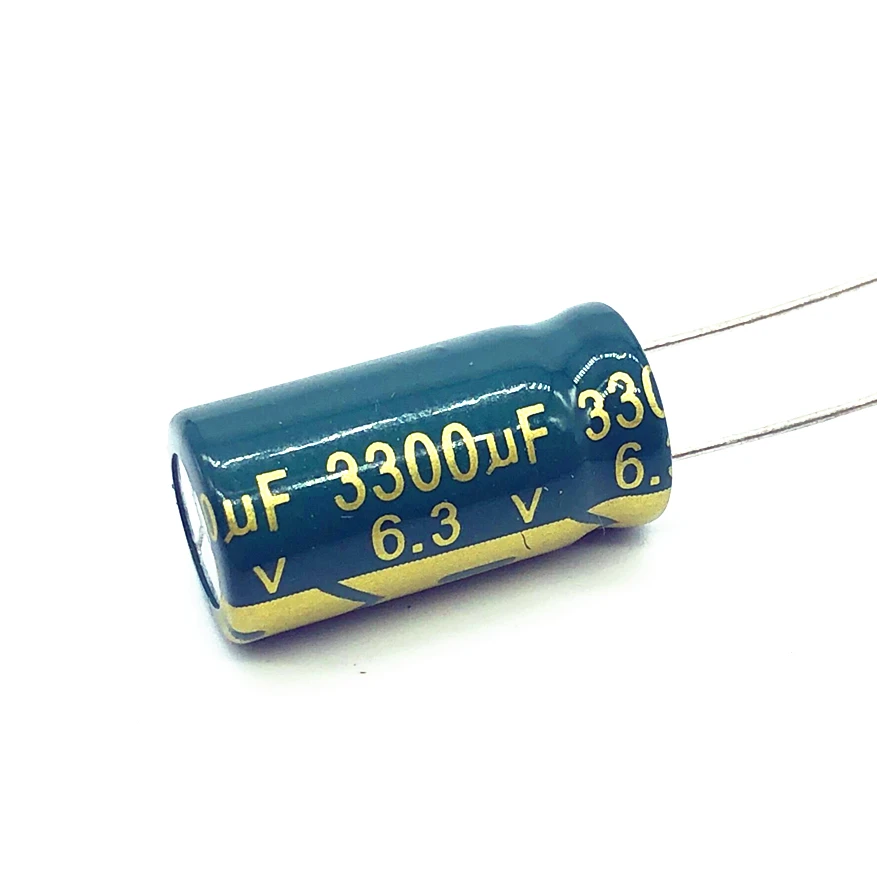 6pcs/lot 6.3V 3300UF 10*20 Low ESR / Impedance high frequency aluminum electrolytic capacitor 3300UF 6.3V3300UF 20%