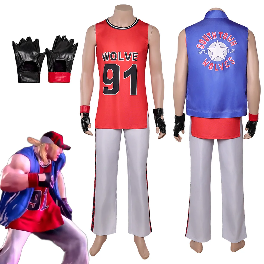 

Disguise SF 6 Terry Bogard Cosplay Clothing Fighting Game Men Costume Adult Men Role Play Fancy Dress Up Party Clothes