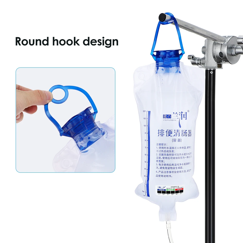 1200ml Enema Bag Cleaning Kit Silicone Water Colonic Irrigation Anal Washing Vaginal Irrigator Shower Women Hygiene Flushing Bag