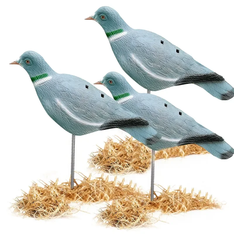 Realistic Pigeon Garden Decoration PE Plastic Weather Resistant Outdoor Bird Sculpture with Detailed Feather Texture for Yard