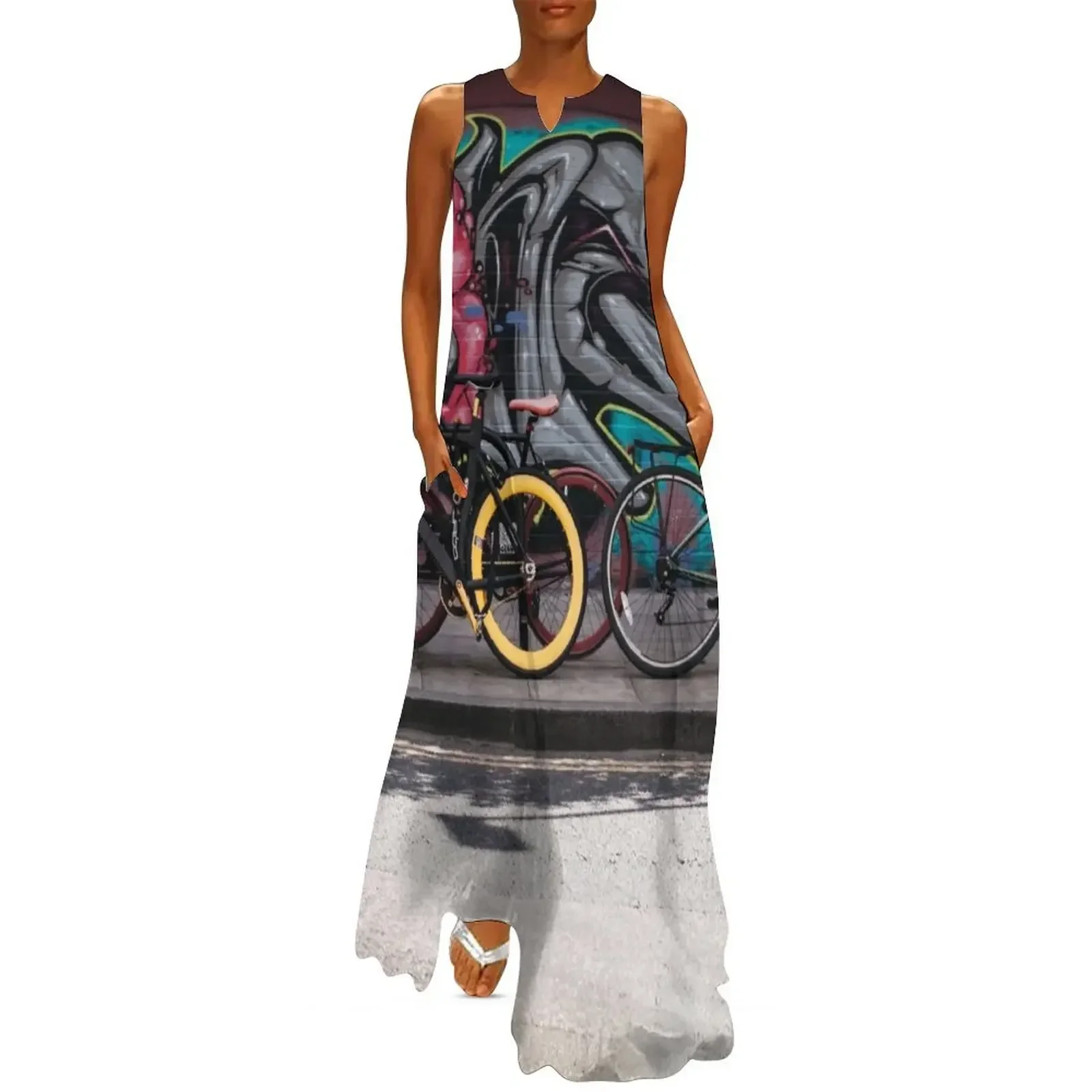 

Graffiti Bike Long Dress luxury women's party dress evening prom dresses for women summer dresses dress women summer 2025