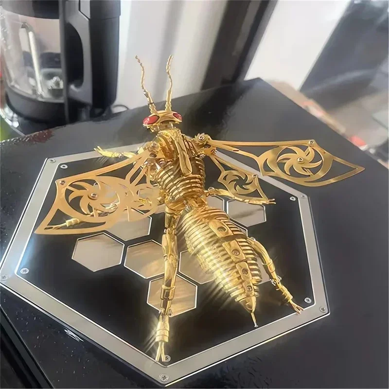 3D metal insect bumblebee metal assembly model, handmade DIY decoration, children and adults birthday surprise gift, puzzle toy