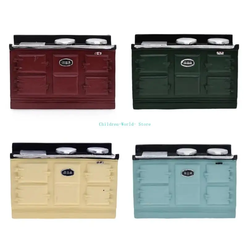 

R9JD Kitchen Cabinet Figure Model Realistic Vintage Life Scene Doll House Pretend Game Furnishings for Kitchen