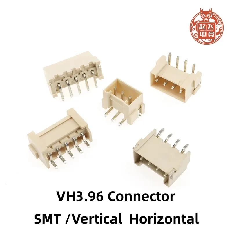

10PCS VH3.96 Connector SMT Recumbent Horizontal Vertical Patch Socket 2P 3P 4P 5P 6PIN 3.96MM Temperature Resistant Seat