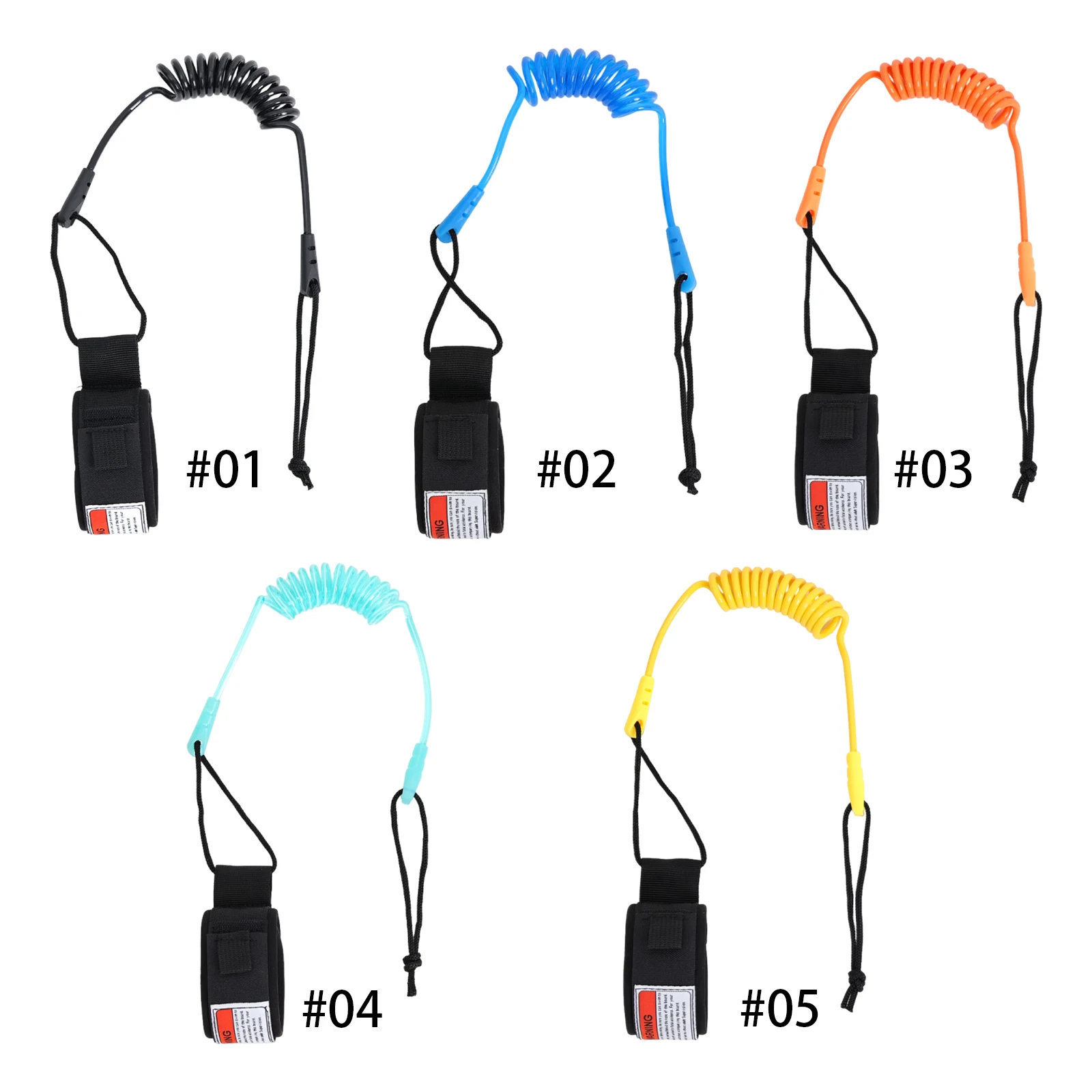Elastic Sup Board Foot Leg Rope Lightweight TPU Bodyboard Coiled Rope Adjustable Surfing Safety Hand Ropes for Women Men Youth