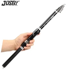 Telescopic Rock Spinning Fishing Rod Carbon Fiber Carp Feeder Pole Mini Ultralight Travel Portable Pesca 1.5/1.8/2.1-3.0M