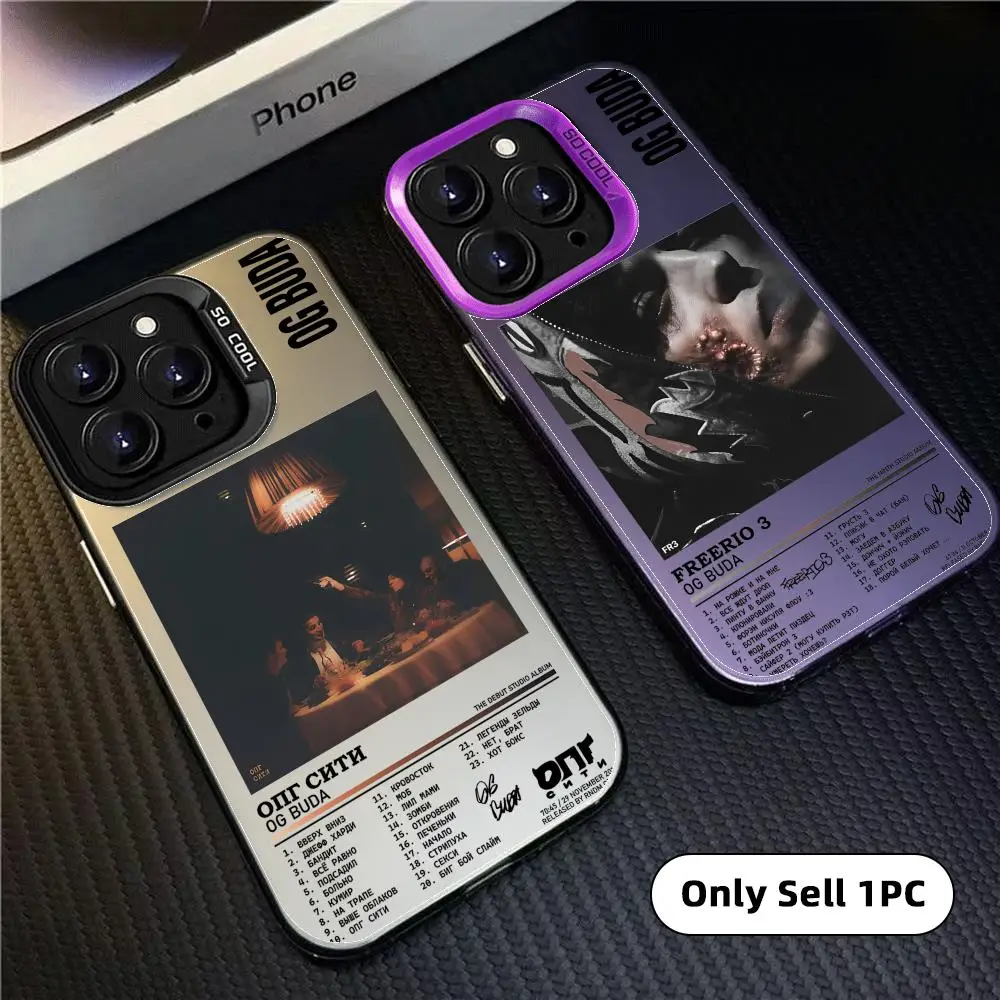 Og B-BudaS Russia Rapper Phone Case For iPhone 17 16 15 14 13 12 11 Pro Max Designer Matte Laser Aurora Funda Phone Case