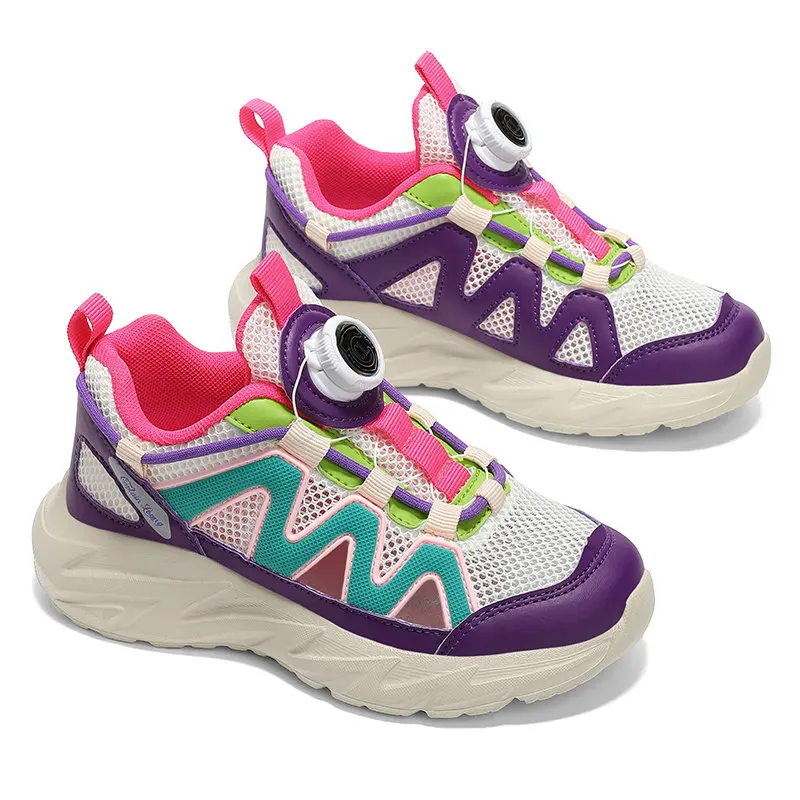 

2026 Trendy Running Sneakers for Girls Breathable Mesh Summer Sneakers Children Non-slip Comfortable Soft Outdoor Sneakers Kids