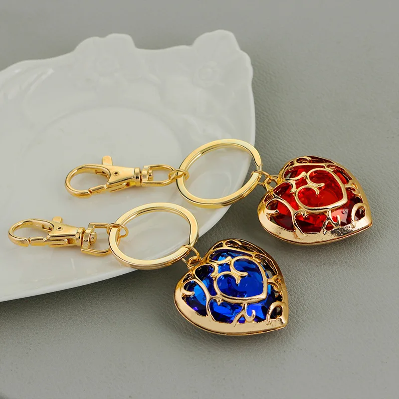 LoZ Tears of The Kingdom Hollow Heart Keychain Breath of the Wild Pendant KeyRing Charm Chaveiro For Women Bag llaveros Jewelry