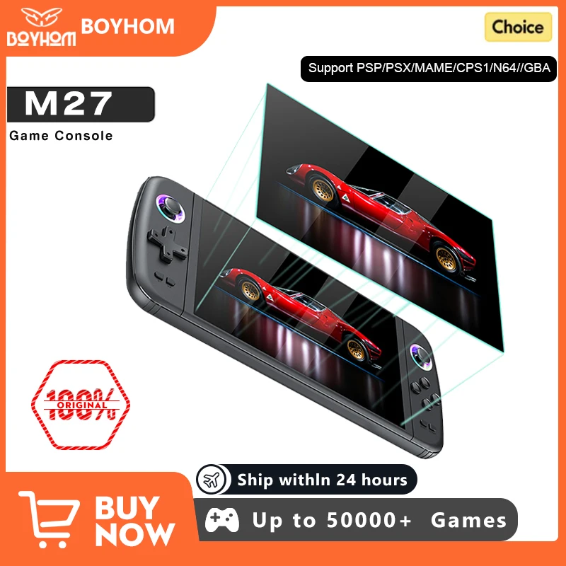 

M27 Portable Pocket Retro Handheld Video Game Console 7.0Inch IPS Screen 1024*600 Display Support LINUX HDMI for boys game gift