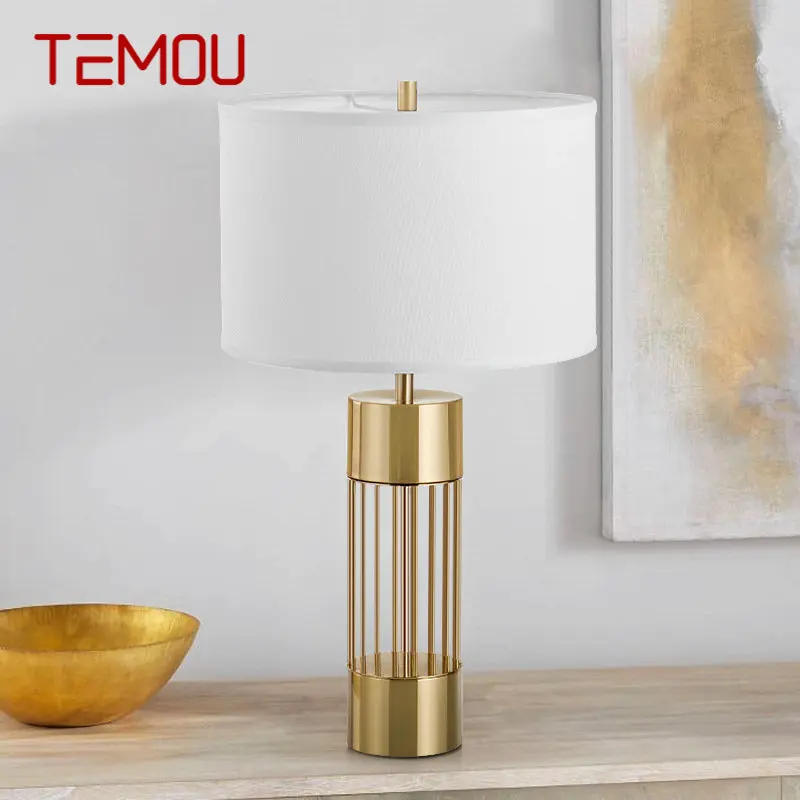 

TEMOU Contemporary Dimming Table Lamp LED Vintage Creative Desk Lights Fixture for Home Living Room Bedroom Decor