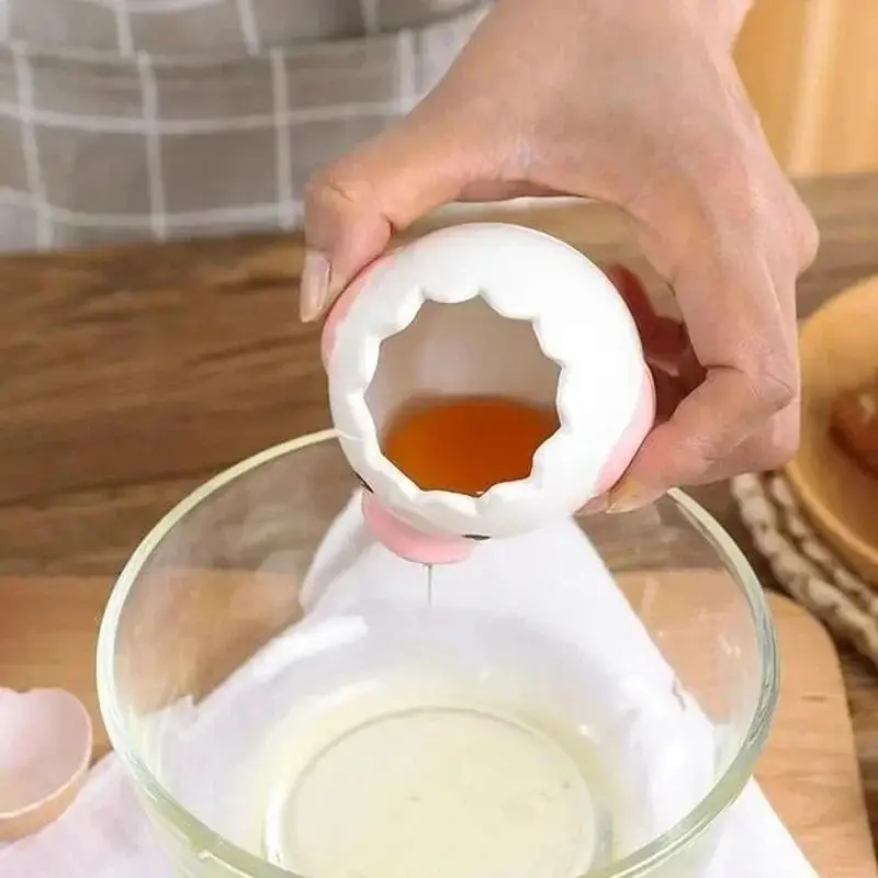Funny Small Chick Separator Suitable Eggs Yolk White Separator Ceramics Creative Cartoon Eggs Kitchen Tools Home Cook Accessory