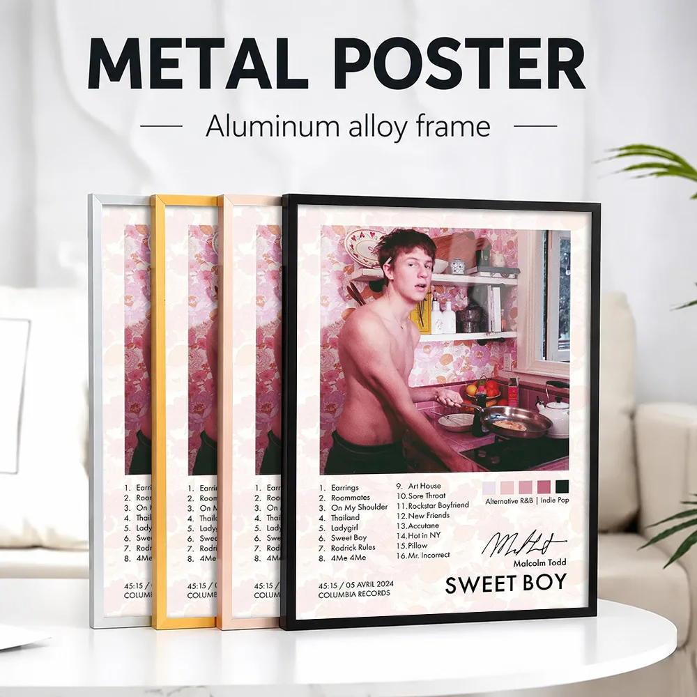 Malcolm Todd Sweet Boy Album Cover Framed Metal Poster Personalized Photo Collector Sleeve Style Wall Art For Bedroom Fan Gift