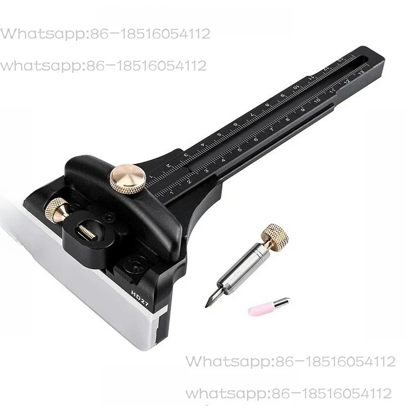 Woodworking measuring ruler Aluminum alloy scribing ruler Square ruler Measuring