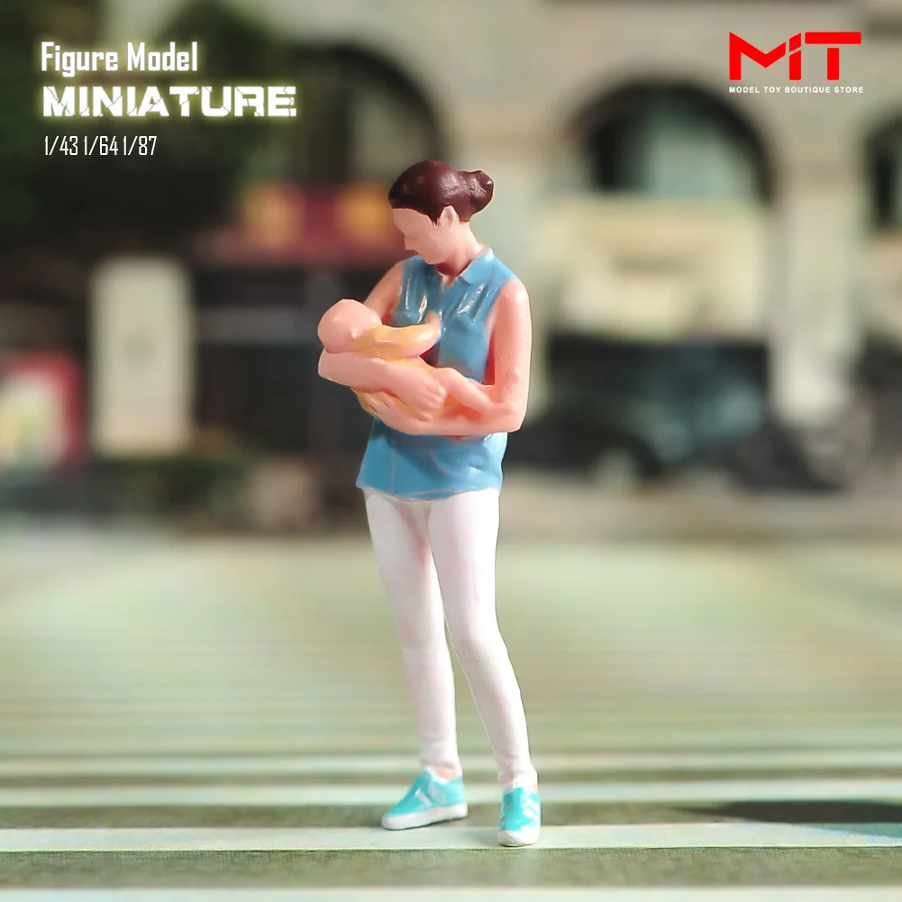 تمثال المنمنمات 1/87 1/64 1/43 1/24 الأم عقد الطفل الدعائم المشهد الدافئ رسمت/غير مصبوغ أرقام نموذج التصوير الإبداعي