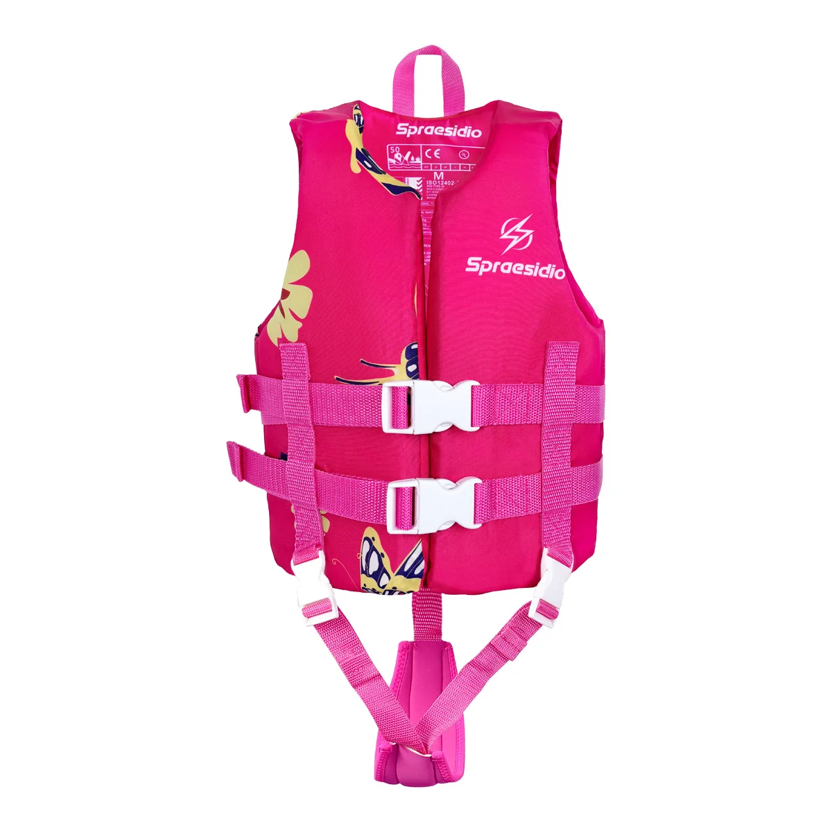 

1 Piece Kids Swim Vest, Cute Boys Girls Floating Swimsuit, Adjustable Buoyancy Swimwear for Water Sports, Rose Red