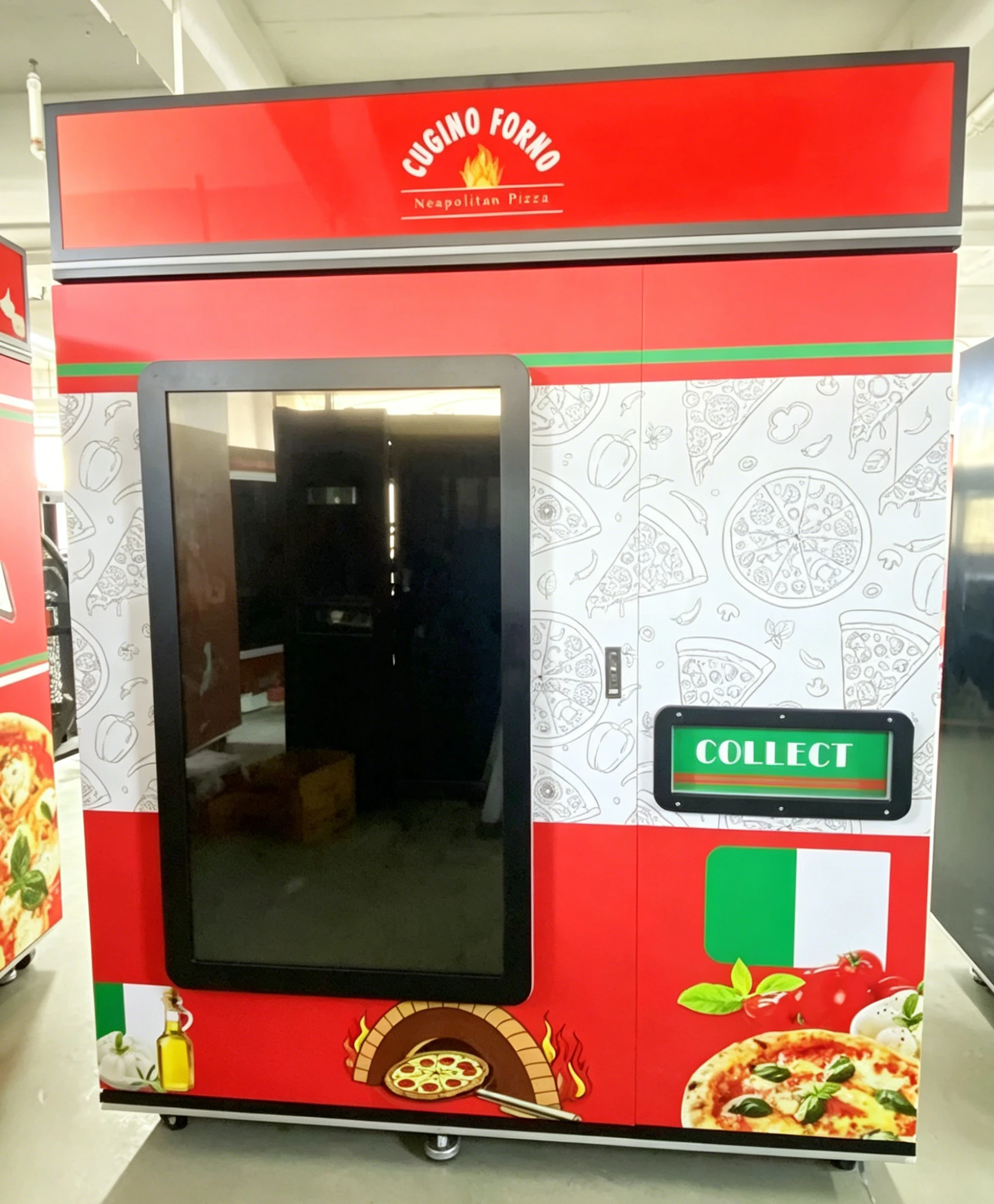 Customized Smart Pizza Vending Machine 69 Capacity Pizza Making Machines Multiple Payment Options Outdoor Use With Touchscreen