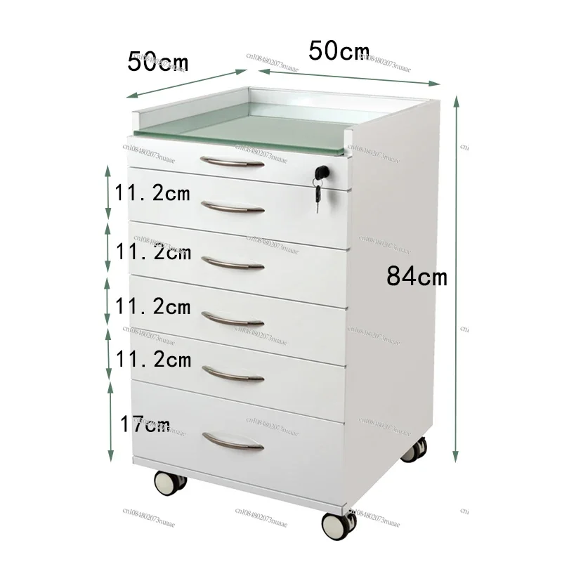 Organize Your Dental Clinic with Our Mobile Side Cabinet, Compact Storage on Wheels for Beauty and Medical Supplies