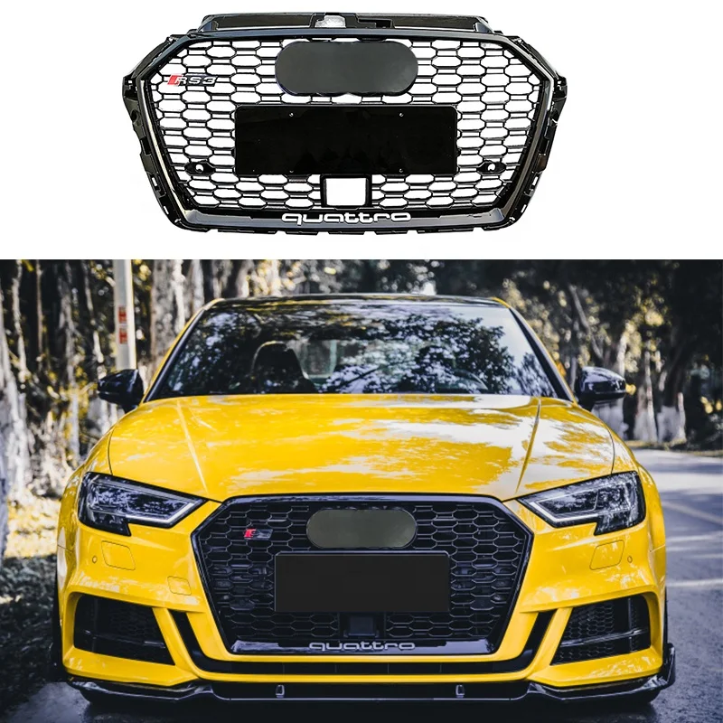 

RS3 8V.5 Style Car Grille with ACC for A3 S3 Overseas Warehouse in Stock 2017 2018 2019