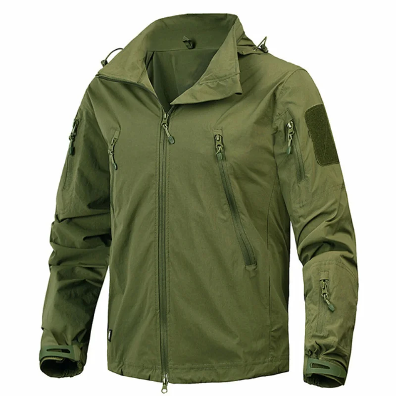 New Autumn Men's Tactical Jacket Coat Military Clothing Outwear US Army Breathable Nylon Light Windbreaker Outdoor Fashion Coat