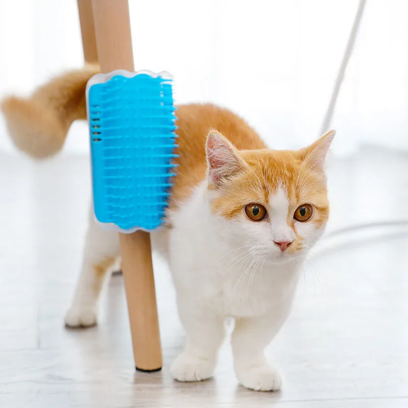 

Cat Anti-Itch Device Cat Corner Brush Comb Massager for Cat Arch Plastic Scratcher Remove Hair Comb Grooming with Catnip Cat Sel