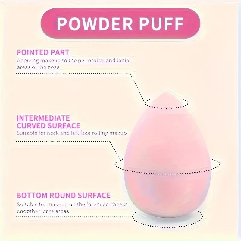 10-Piece Beauty Sponge Set - Dual-Use for Liquid/Powder - Color-Safe & Non-Shedding