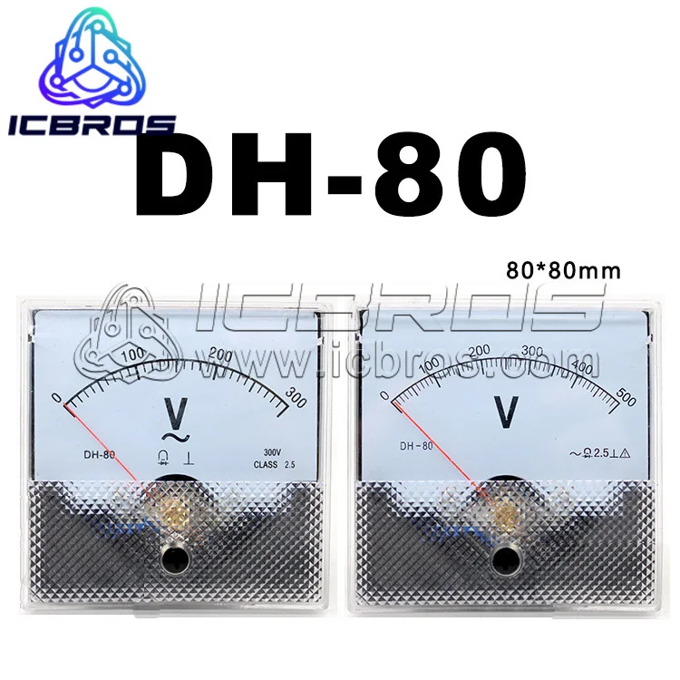 Instrument DH-80 Pointer AC Voltmeter 50V 100V 250V 300V 450V 1000V