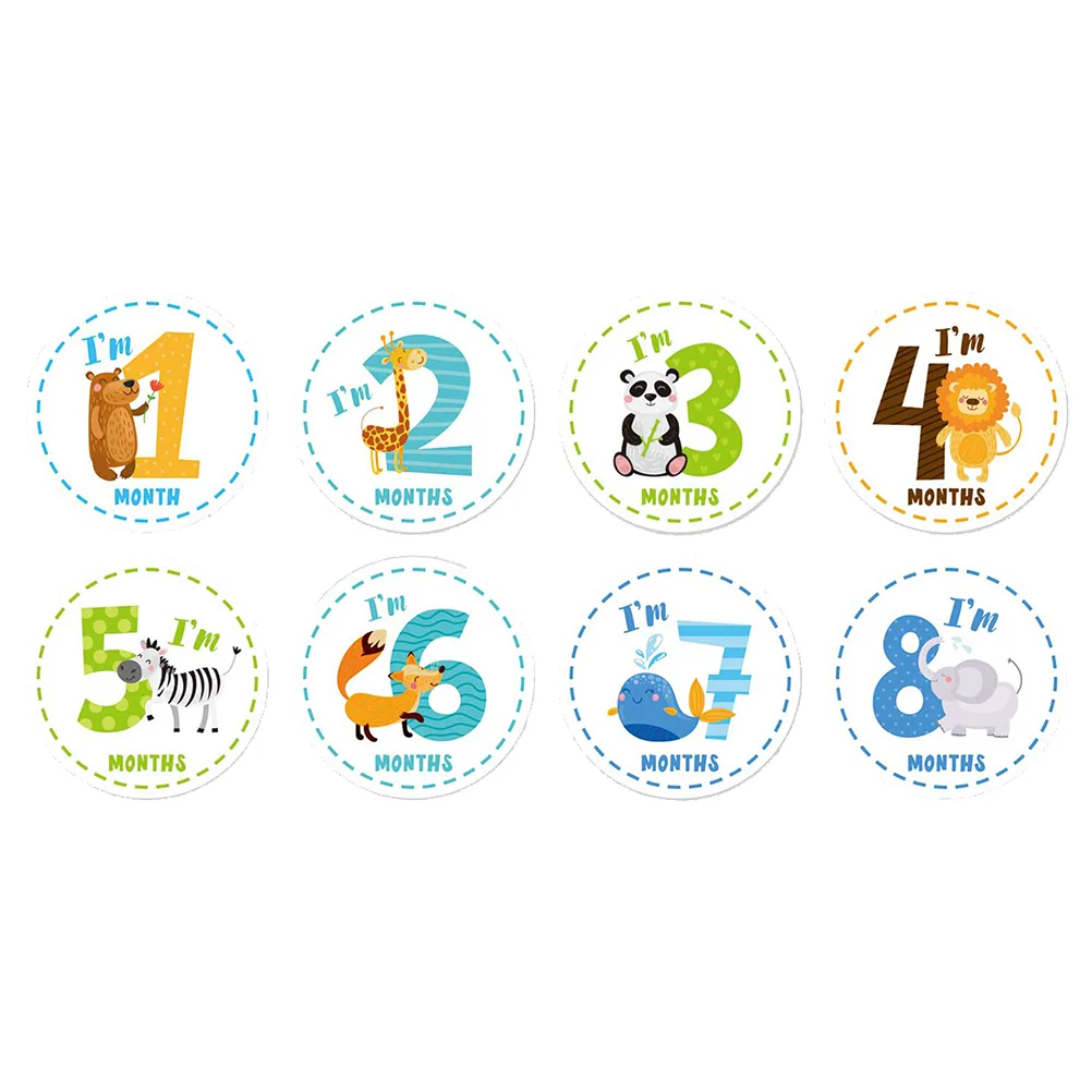 12 Pieces Monthly Photo Prop Baby Registry Gifts Shower Party Favors Sticker Decor Newborn Props