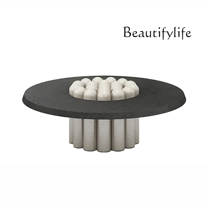 Si Nordic Postmodern Light Luxury Model House Solid Wood Tea Table Villa Home Living Room Designer New Model
