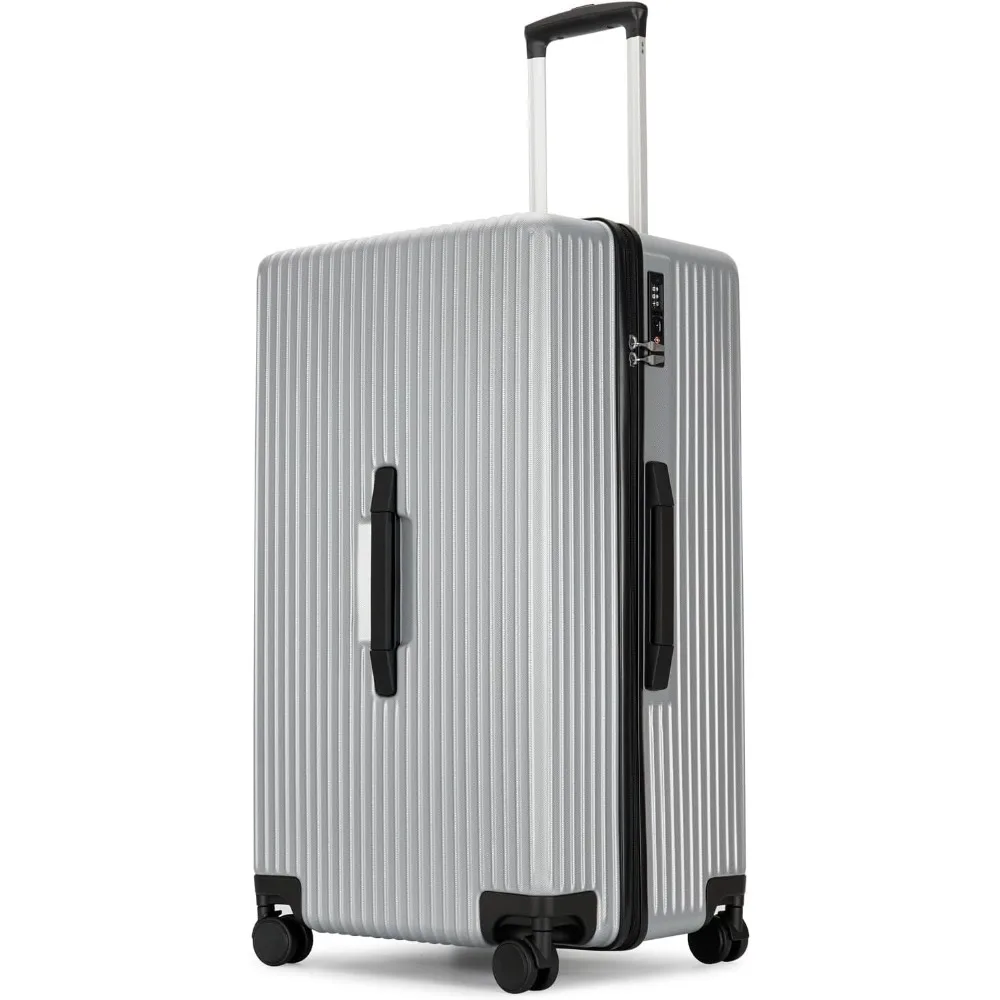 

GinzaTravel Trunk Luggage, 28 Inch Luggage with Spinner Wheels, Scratch resistant texture Lightweight PC material with TSA Lock