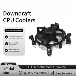 LDPCSJ With 90mm CPU Fan Aluminum Heatsink for Intel E97379-003 Core i3/i5/i7 Socket LGA1150/1155/1156 4Pin Quiet Heat Sink