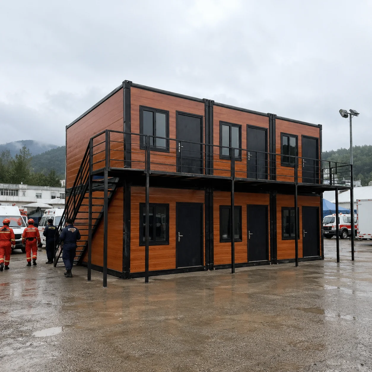 Foldable Prefab Container House 20Ft Modular House for Government Project Emergency Housing Fast Deployment Waterproof