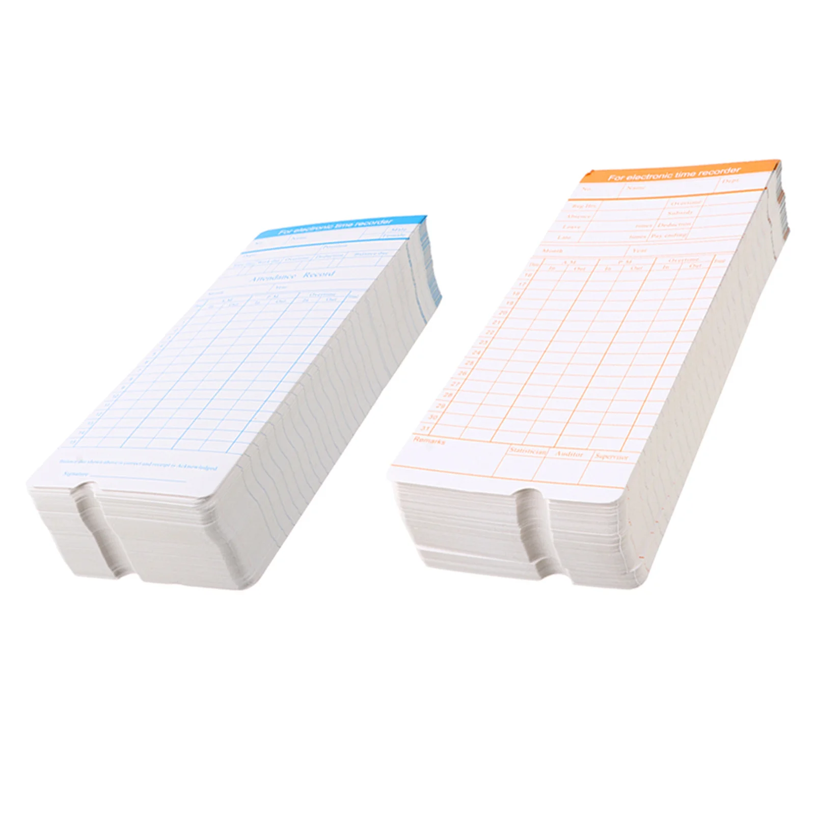 200 Sheets Employee Timecards Paperboard Material Attendance Cards Smooth Surface Punch Card Machine Use Office