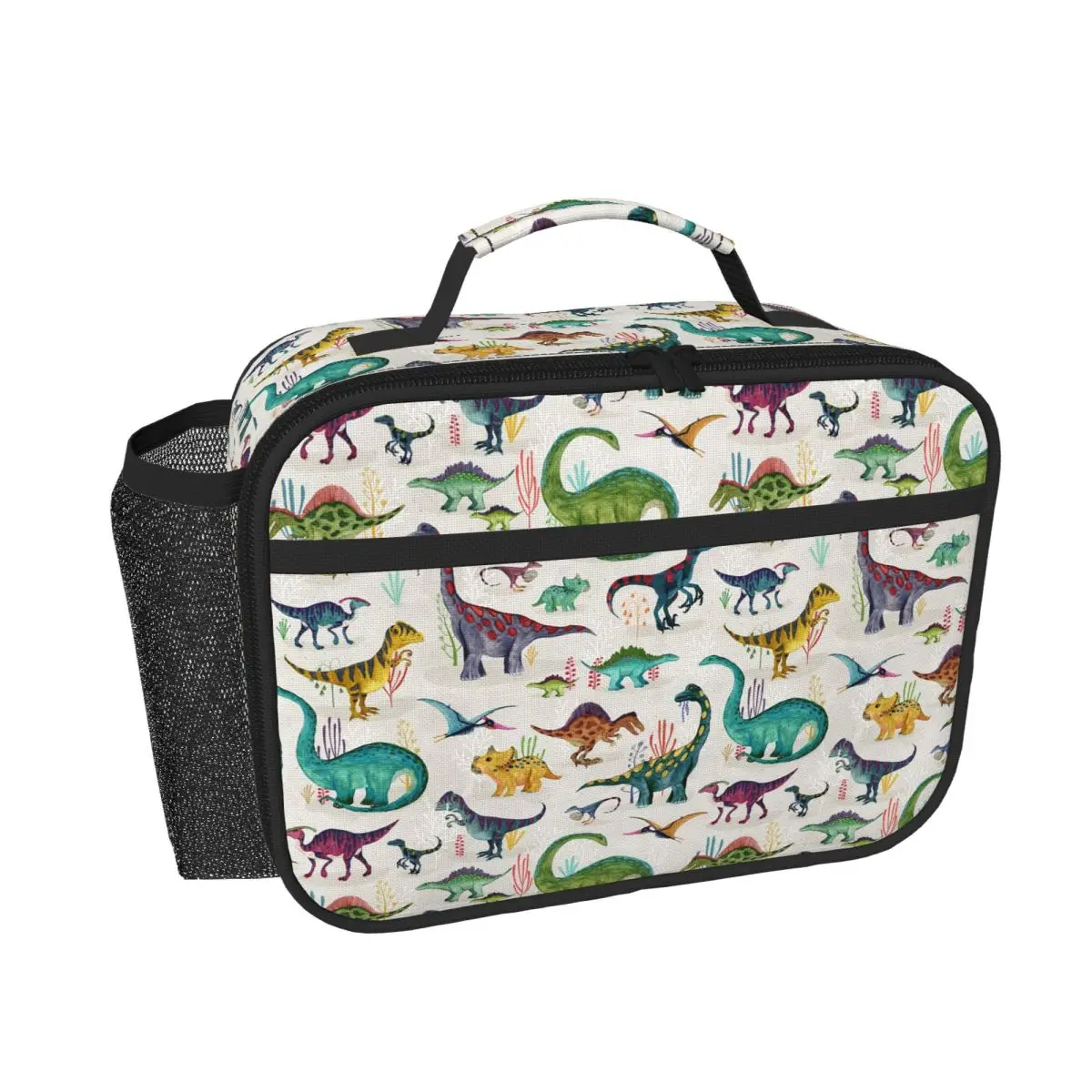 Bright Dinosaurs Insulated Lunch Bag for Women Kids Portable Food Boxes Thermal Lunch Box Tote