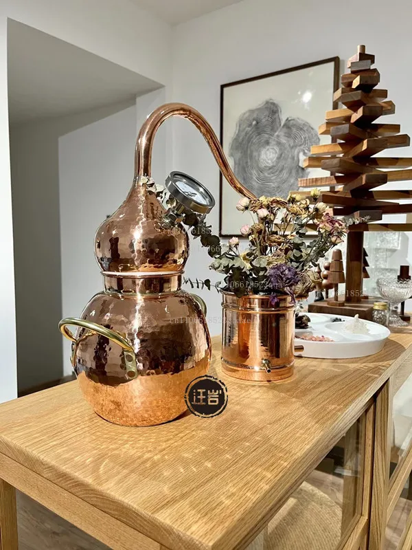 Pure copper household small hydrosol machine distillation brandy ancient distillation machine