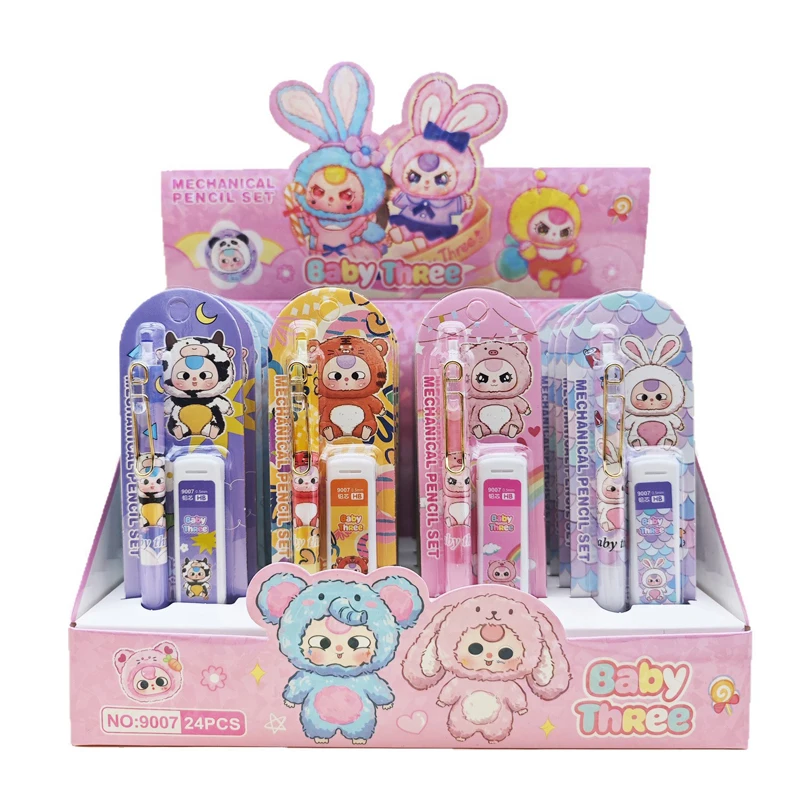 

Детские механические карандаши с героями мультфильмов, три 3-6 шт., без режущего сердечника, 0,5 мм, механический карандаш для пресса, канцелярские принадлежности для студентов
