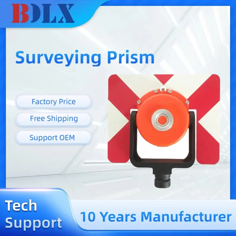 

Prism ST-01 Optical Prism Reflector High Quality Red Single Prism For Nikon Trimble Total Station Prisms Surveying With Soft Bag