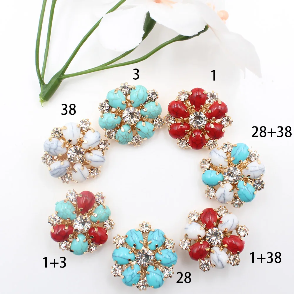 Retro fashion elegant style personalized design, brass crack stone double buckle DIY clothing shoe accessory, versatile matching