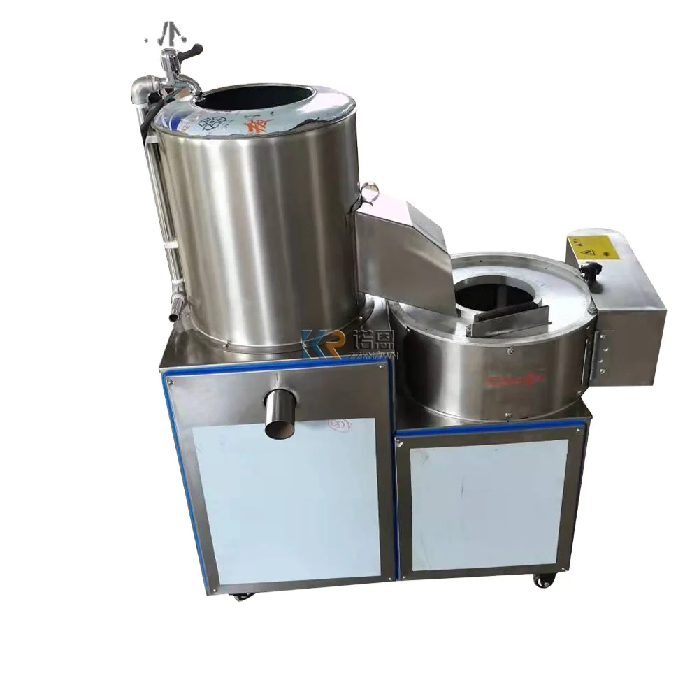 

300kg /h Commercial Vegetable Potato Washing Peeling Cutting Slicer and Fresh Potato Peeler Cutter Machine