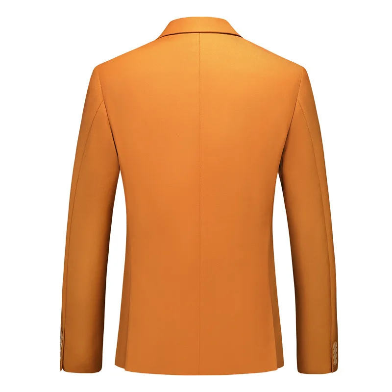 Europe and The United States New Men's Business Retro Senior Suit Set of Three One Button Double Split Elastic Waist Slim Suit.