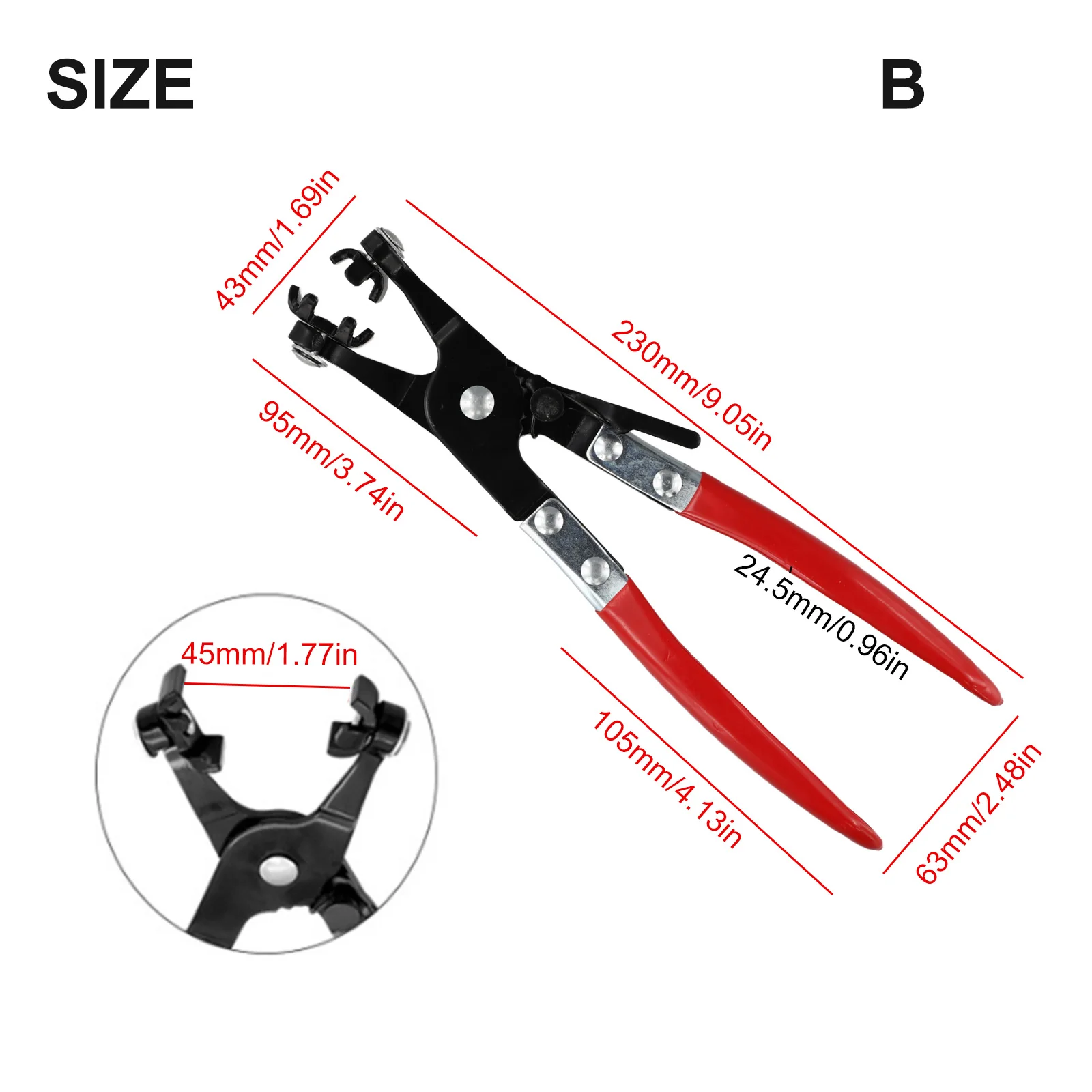 1pcs Clamp Puller Locking Car Hose Clamps Pliers Water Pipe Hose Flat Band Ring Type Tool For Garden Auto Removal Tools