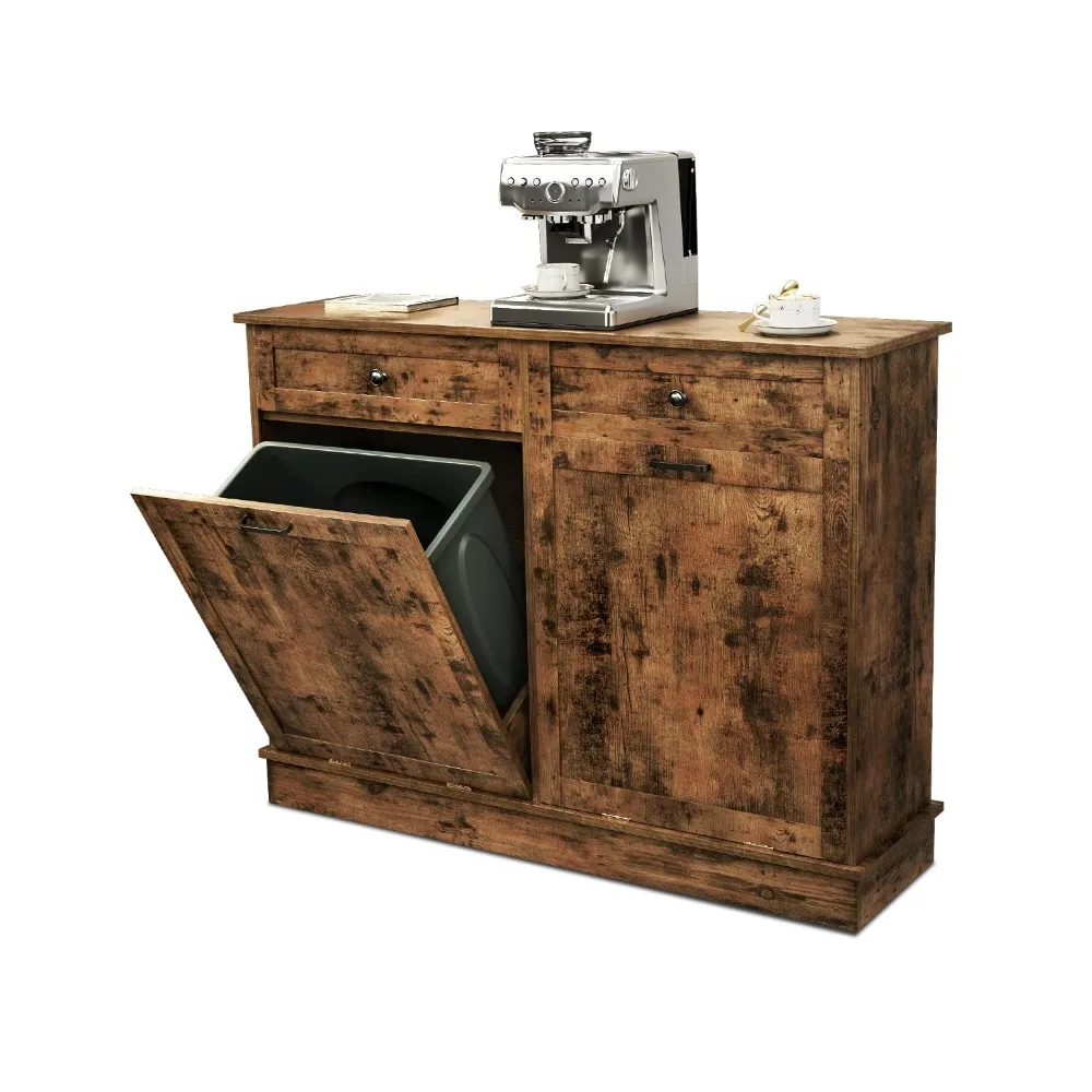 

TC-HOMENY Наклонный шкаф для мусора с выдвижным ящиком, отдельно стоящие шкафы для мусорного бака, дверца шкафа с ручным и автоматическим отключением, Recy