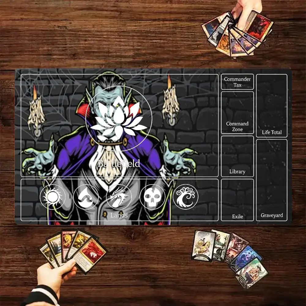 Horror Vampire Witch Mouse Pad Gothic Castle Web Grain TCG Gamming Playmat Game Duel Pads Card Battles Commander Gaming Deskpad