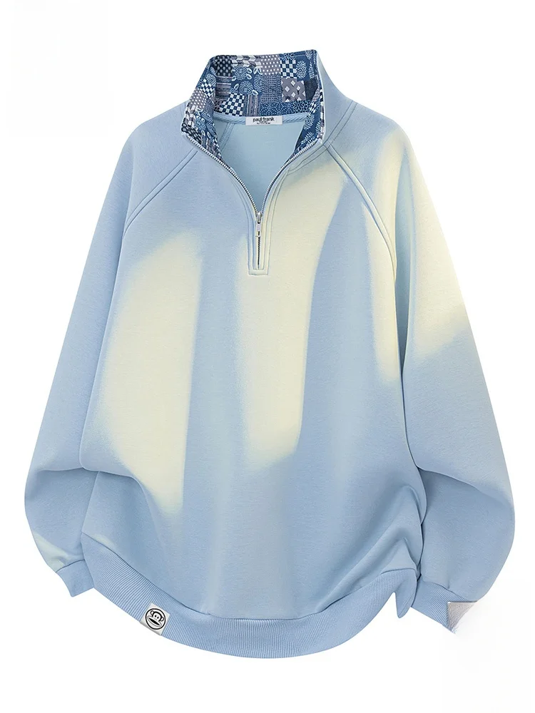 

PaulFrank American Sle Loose Long Sve Hoodie Men's Autumn Casual Top Zipper Design Comfortable Cotton Blend Fabric